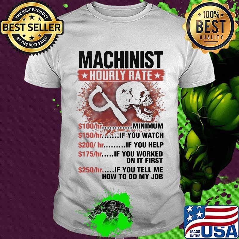 Machinist Hourly Rate Skull Shirt