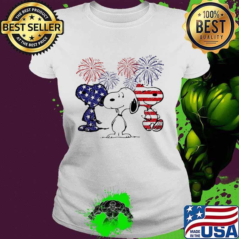 Snoopys American Flag Happy New Year Shirt Ladies tee Snoopys American Flag Happy New Year Shirt Ladies tee