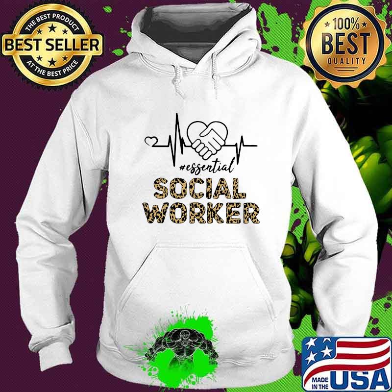 Social Worker Leopaid Essential Heart Beat Shirt Hoodie Social Worker Leopaid Essential Heart Beat Shirt Hoodie