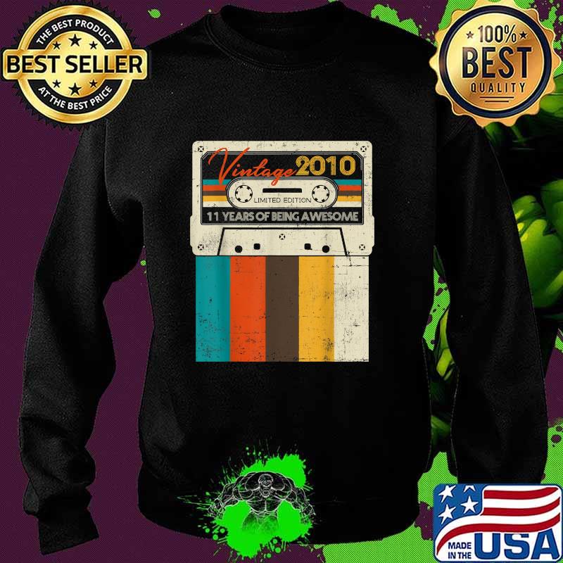 Vintage Made In 2010 11 Years Of Being Awesome Quarantine Birthday Shirt Sweater Vintage Made In 2010 11 Years Of Being Awesome Quarantine Birthday Shirt Sweater