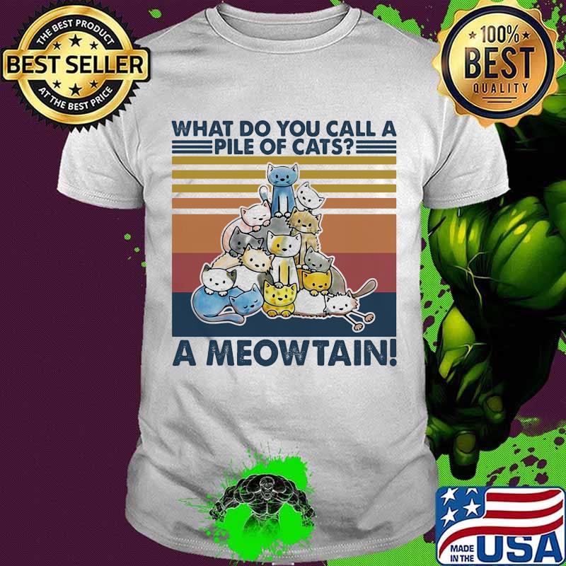 What Do You Call A Pile Of Cat A Meowtain Vintage Shirt