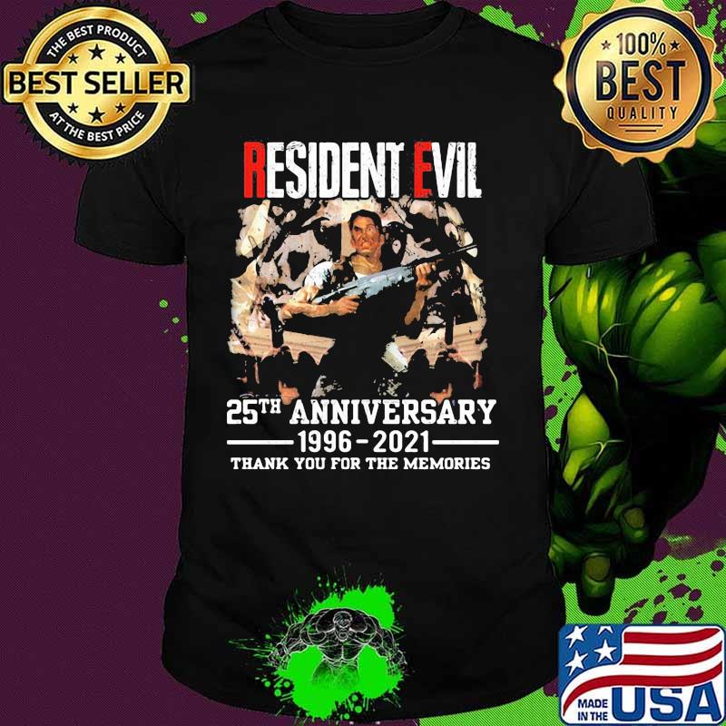 Resident Evil 25th Anniversary 1996 2021 Thank You For The Memories Shirt