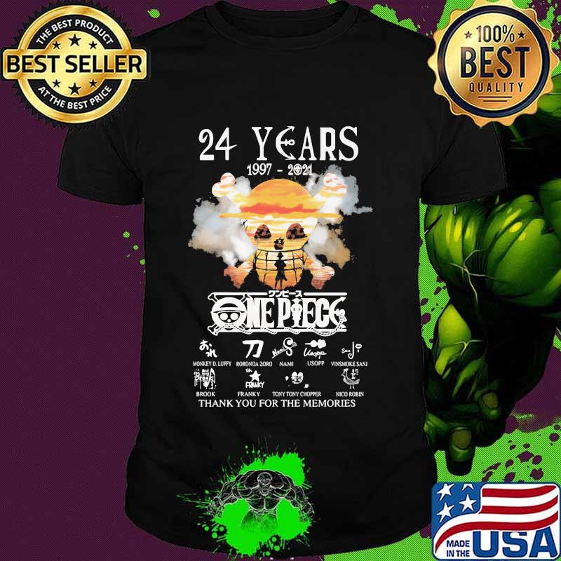 24 Years 1997 2021 One Peck Thank You For The Memories Skull Shirt