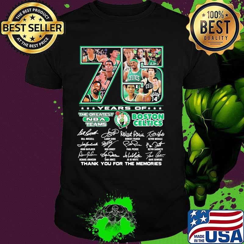 75 Years Of The Greatest Teams Boston Celtics Signature Shirt