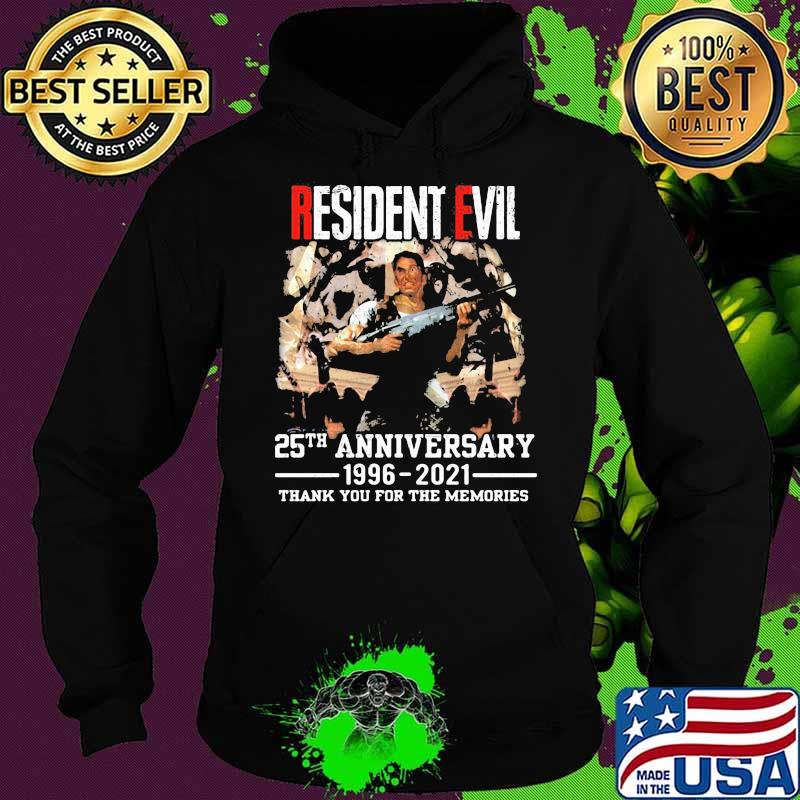 Resident Evil 25th Anniversary 1996 2021 Thank You For The Memories Shirt Hoodie Resident Evil 25th Anniversary 1996 2021 Thank You For The Memories Shirt Hoodie