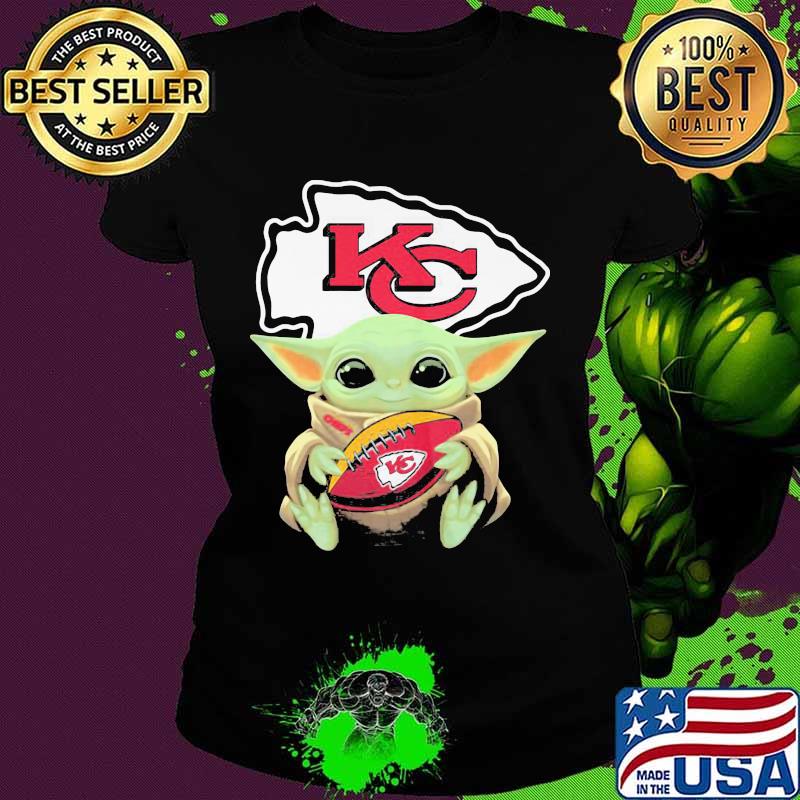 Baby Yoda Kansas City Chiefs Football Shirt Ladies tee Baby Yoda Kansas City Chiefs Football Shirt Ladies tee