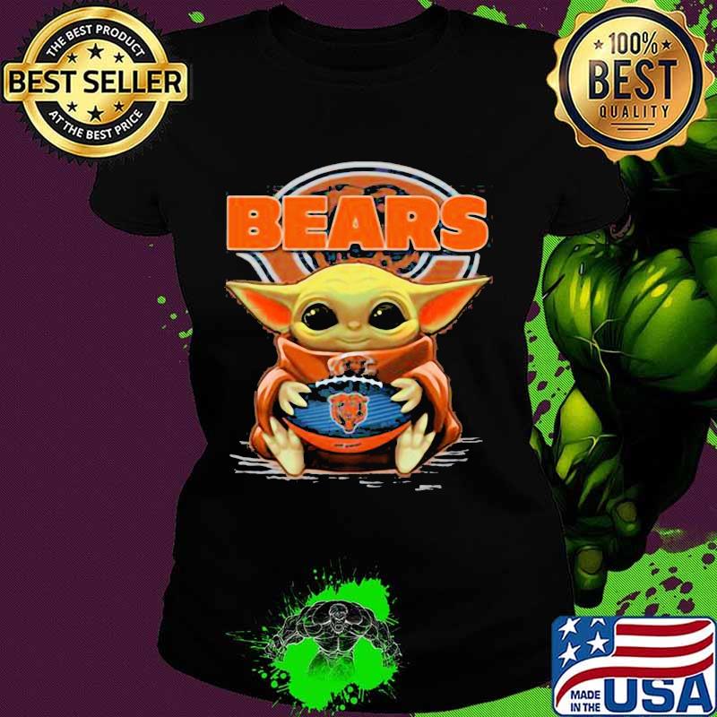 Bears Baby Yoda Football Shirt Ladies tee Bears Baby Yoda Football Shirt Ladies tee
