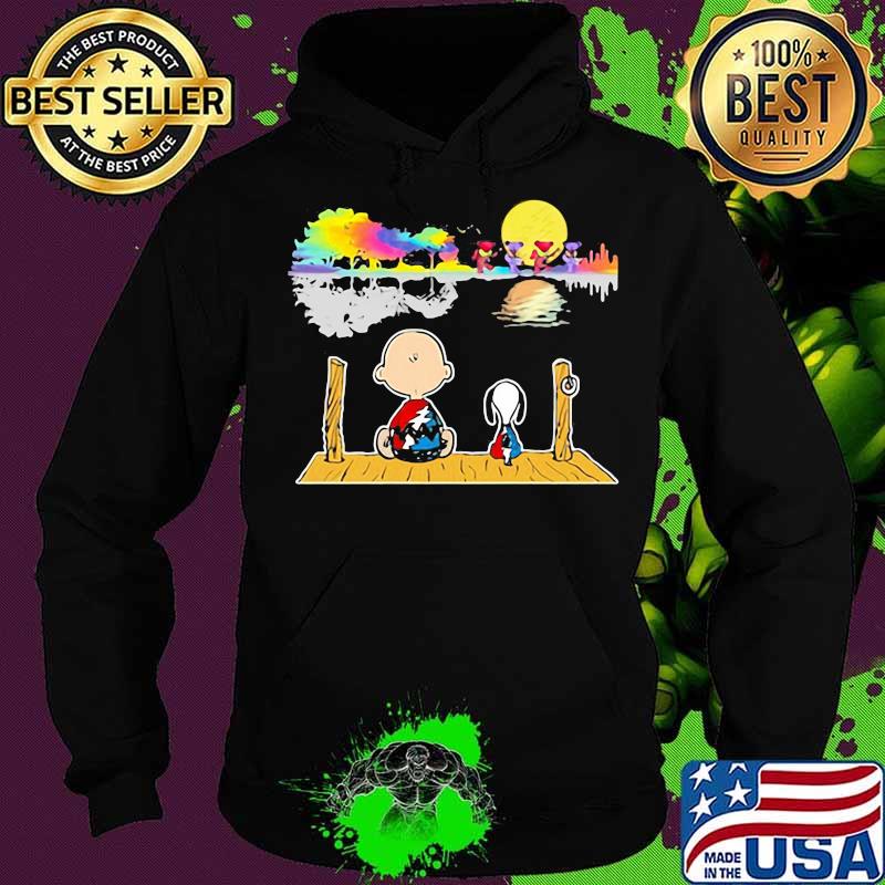 Charlie And Snoopy Watchs Dancing Bear Grateful Dead Shirt Hoodie Charlie And Snoopy Watchs Dancing Bear Grateful Dead Shirt Hoodie