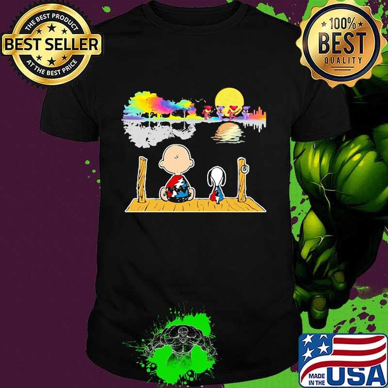 Charlie And Snoopy Watchs Dancing Bear Grateful Dead Shirt