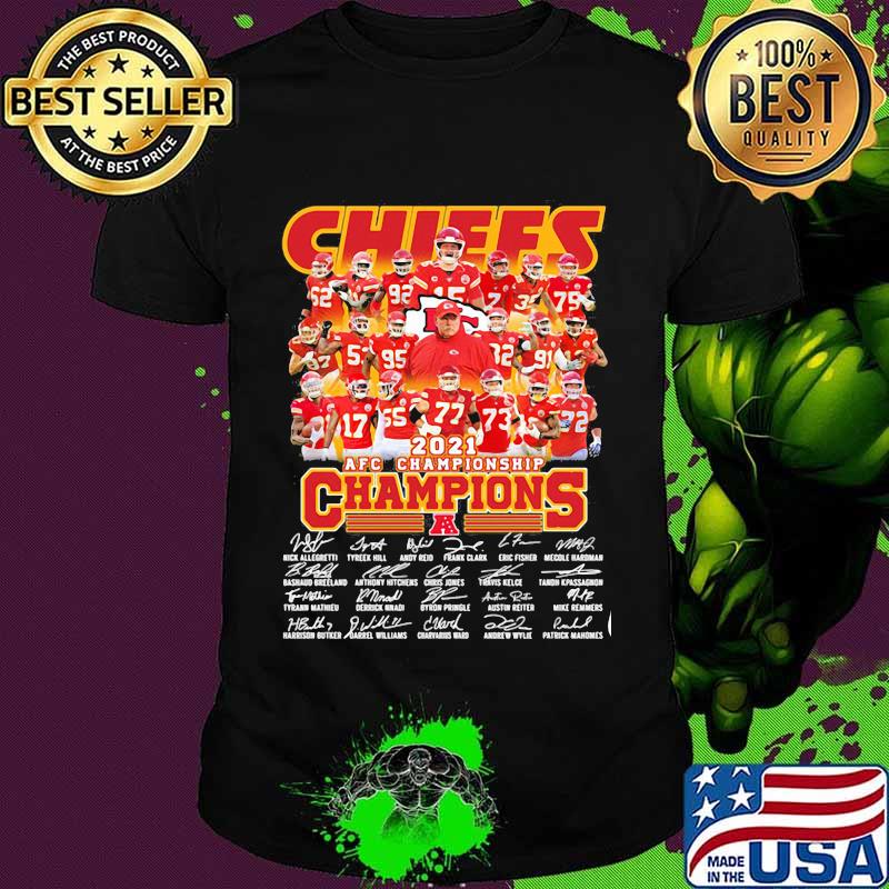 Chiefs 2021 Afc Championship Champions Signature Shirt