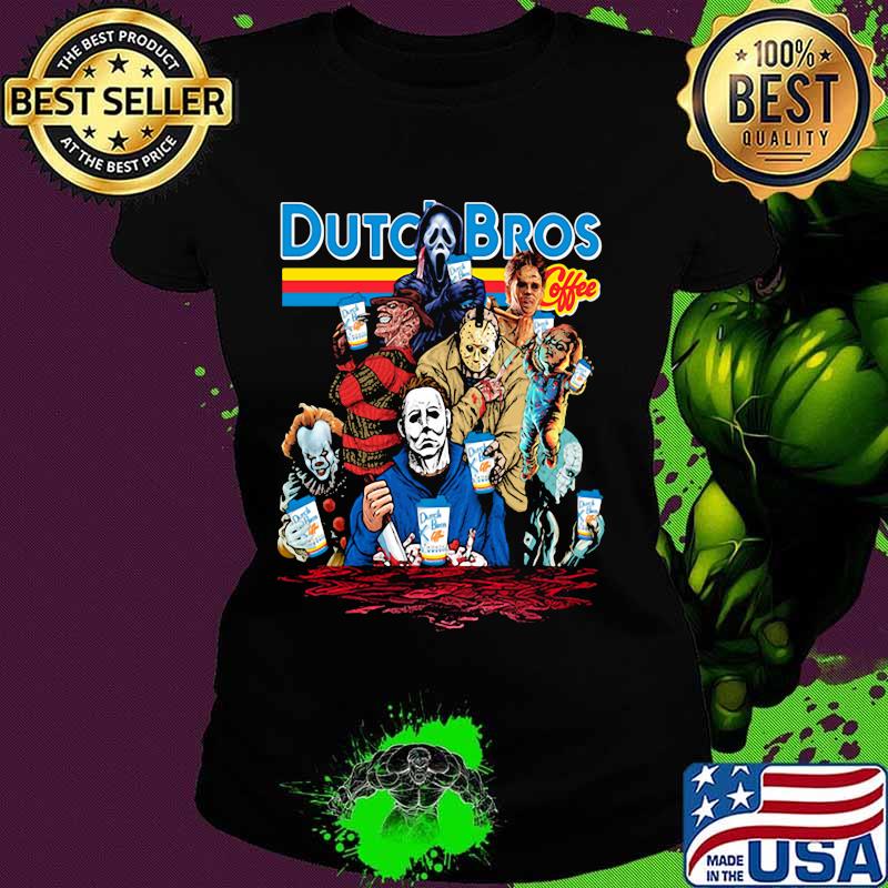 Collectibles Horror Characters Dutch Bros Coffee Shirt Ladies tee Collectibles Horror Characters Dutch Bros Coffee Shirt Ladies tee