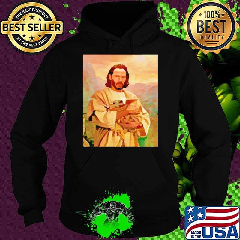 God Keanu Reeves Hug Baby Yoda Hoodie God Keanu Reeves Hug Baby Yoda Hoodie