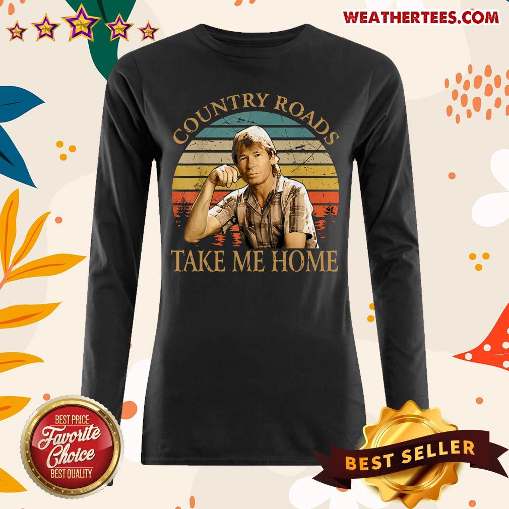 Good Country Roads Take Me Home Vintage Shirt Country Roads Take Me Home Vintage Long-sleeved - Design By Weathertees.com