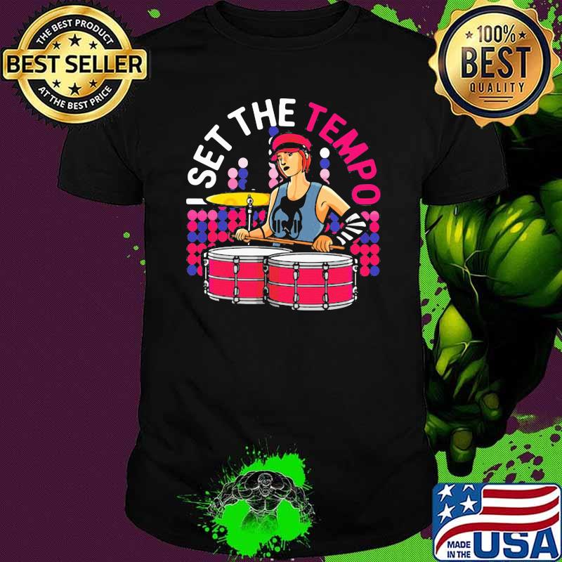 I Set The Tempo Ladies Drumming Shirt