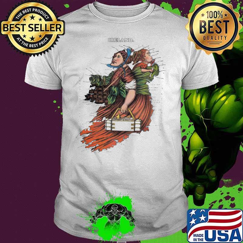 Irish Ireland Ladies Map Patrick’s Day Shirt