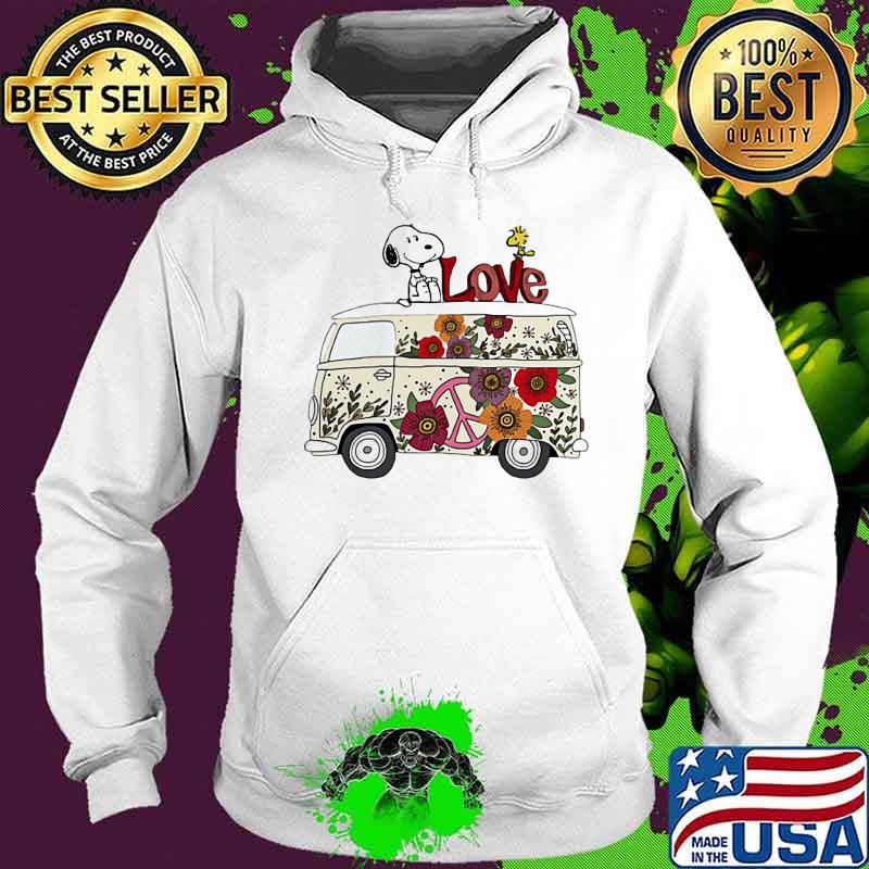 Love Bus Flowers Snoopy And Woodstock Shirt Hoodie Love Bus Flowers Snoopy And Woodstock Shirt Hoodie