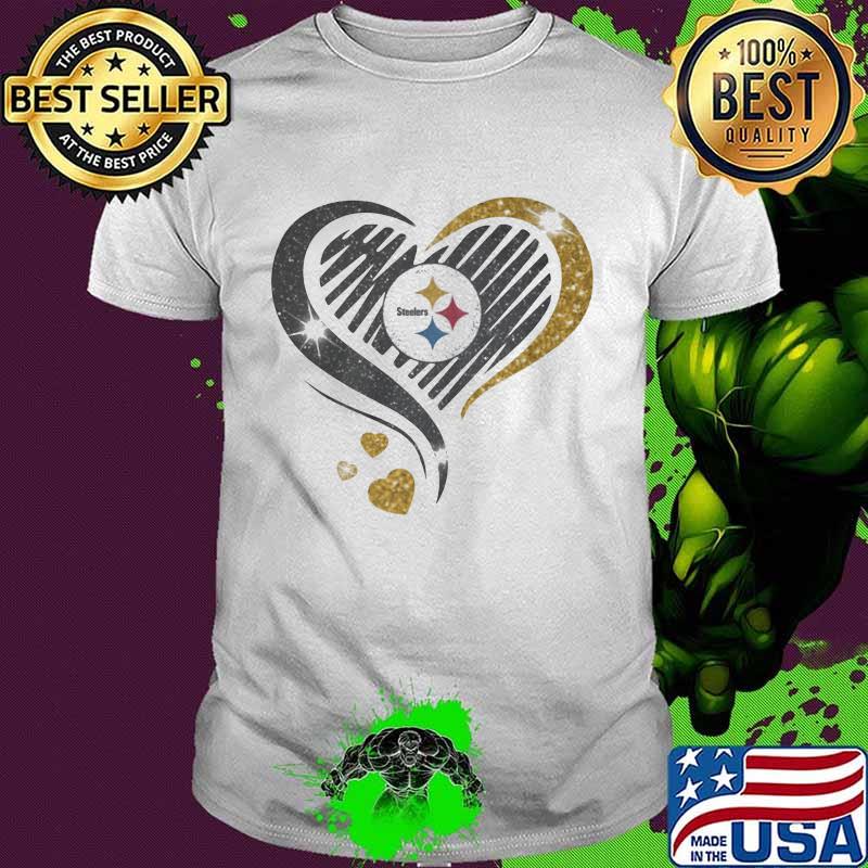 Love Heart Diamond Pittsburgh Steelers Shirt