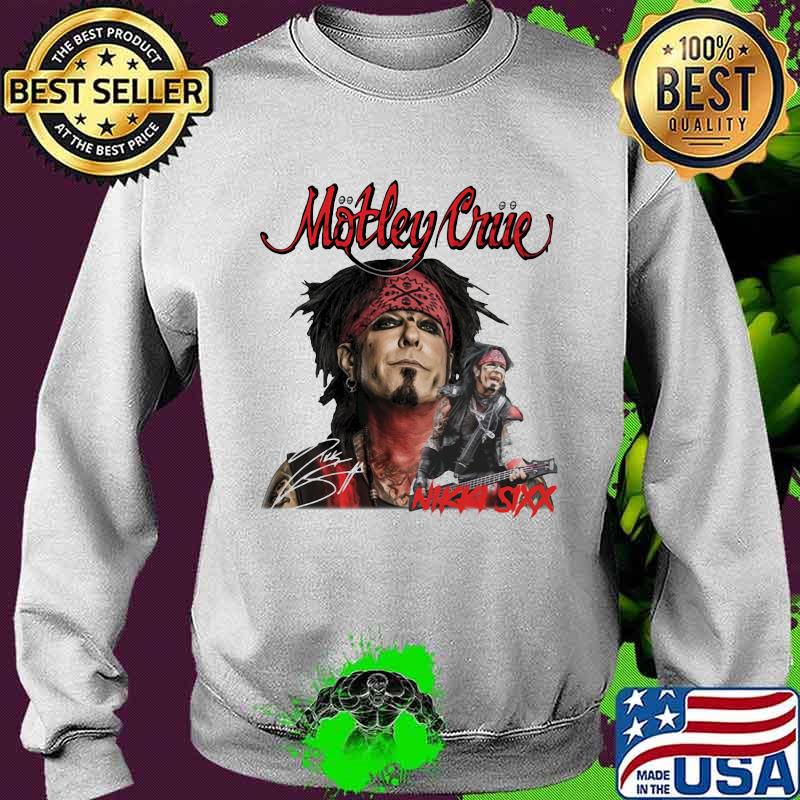 Motley Crue Nikka Sixx Player Guitar Electric Shirt Sweater Motley Crue Nikka Sixx Player Guitar Electric Shirt Sweater