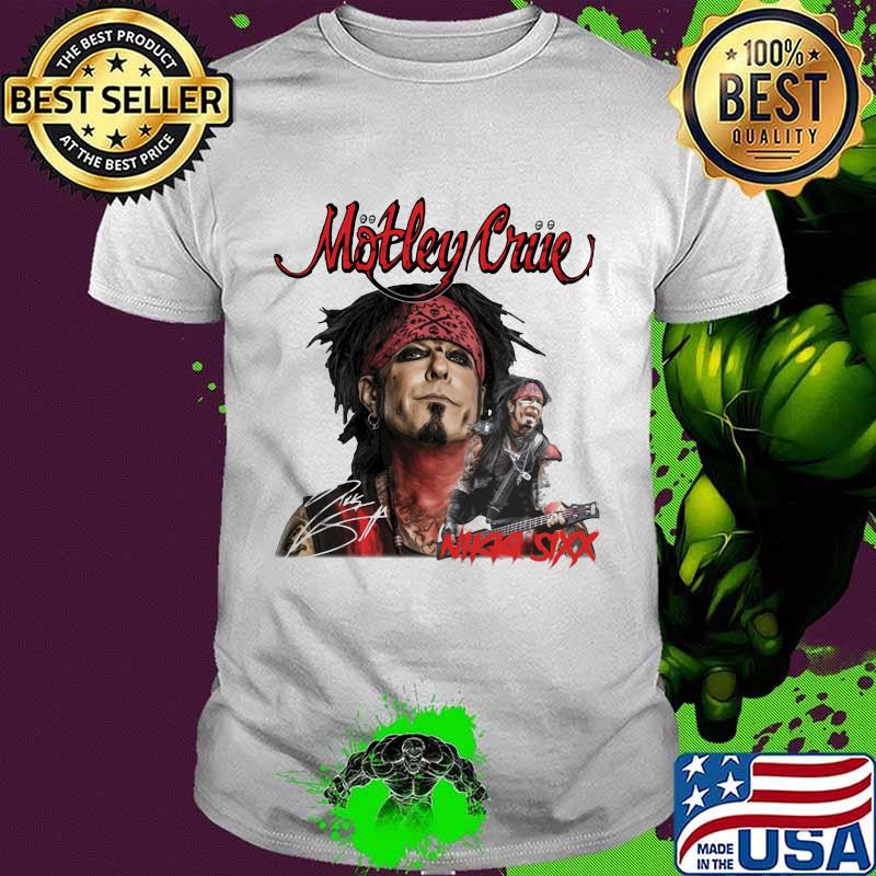 Motley Crue Nikka Sixx Player Guitar Electric Shirt Motley Crue Nikka Sixx Player Guitar Electric Shirt
