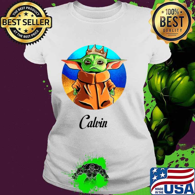 Personalized baby yoda calvin Ladies tee Personalized baby yoda calvin Ladies tee