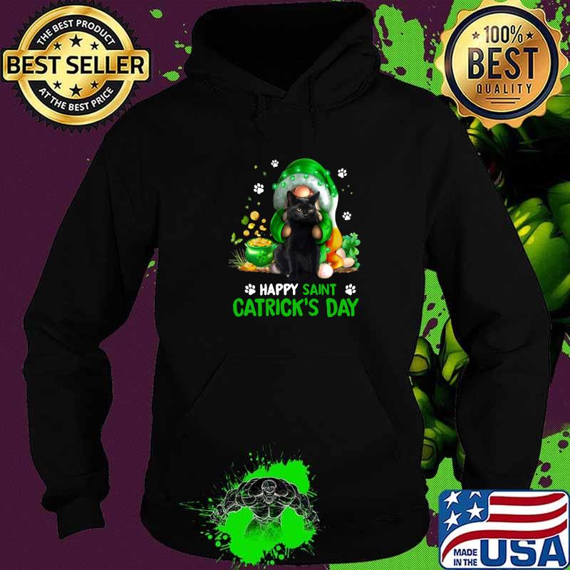 Happy Saint Catrick’s Day Black Cat Irish Gnome Shirt Hoodie Happy Saint Catrick’s Day Black Cat Irish Gnome Shirt Hoodie