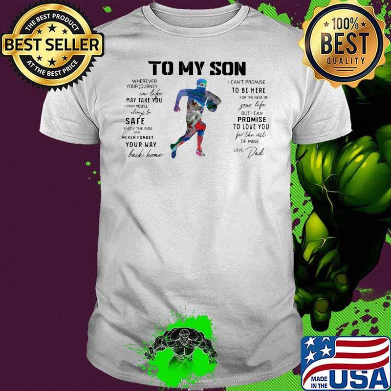 Rugby Dad To My Son Love You Colors Shirt