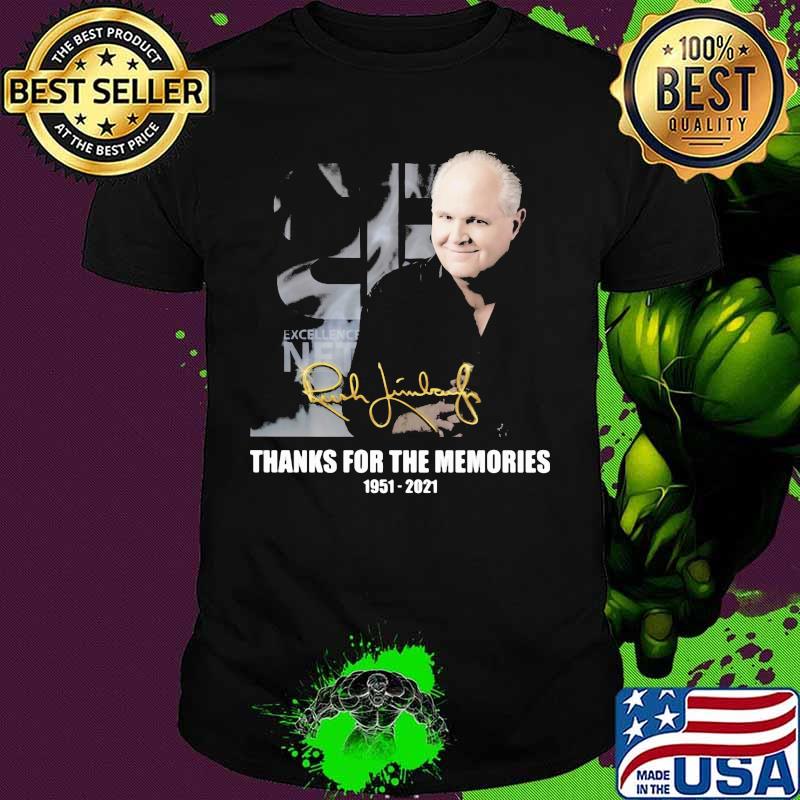 Rush Limbaugh Thanks For The Memories 1951 2021 Shirt