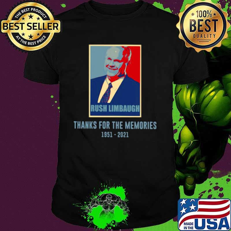 Rush Limbaugh Thanks For The Memories 1951 2021 Vintage shirt