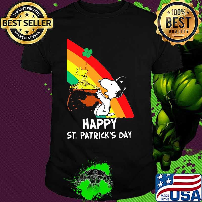 Snoopy Happy St. Patrick's Day Rainbow Shirt