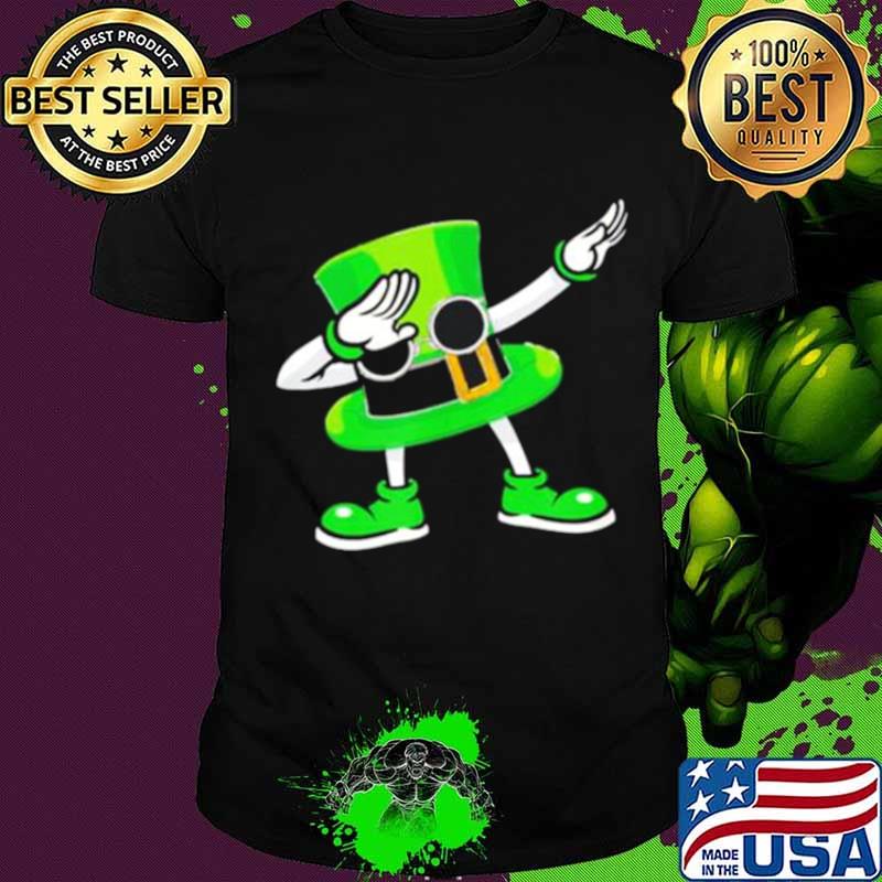St Patricks Day Dabbing Leprechaun Hat Boys Kids Men Gifts shirt