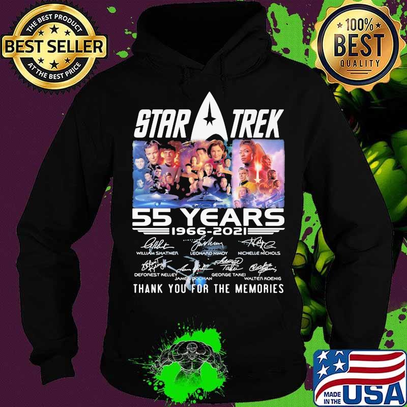 Star Treck 55 Years 1966 2021 Thank You For The Memories Shirt Hoodie Star Treck 55 Years 1966 2021 Thank You For The Memories Shirt Hoodie