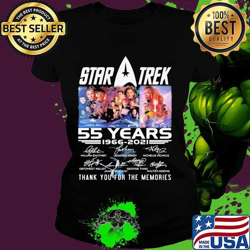Star Treck 55 Years 1966 2021 Thank You For The Memories Shirt Ladies tee Star Treck 55 Years 1966 2021 Thank You For The Memories Shirt Ladies tee