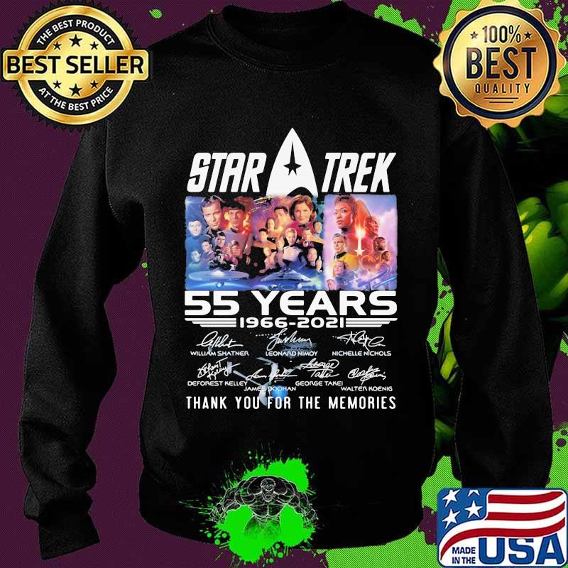 Star Treck 55 Years 1966 2021 Thank You For The Memories Shirt Sweater Star Treck 55 Years 1966 2021 Thank You For The Memories Shirt Sweater