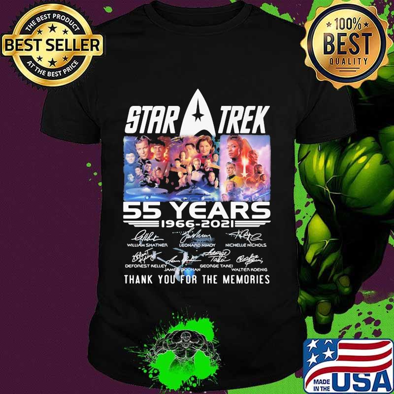 Star Treck 55 Years 1966 2021 Thank You For The Memories Shirt Star Treck 55 Years 1966 2021 Thank You For The Memories Shirt