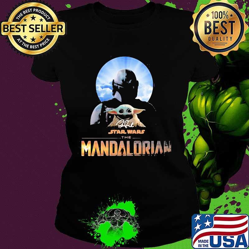 Star Wars The Mandalorian Baby Yoda Orange Shirt Ladies tee Star Wars The Mandalorian Baby Yoda Orange Shirt Ladies tee