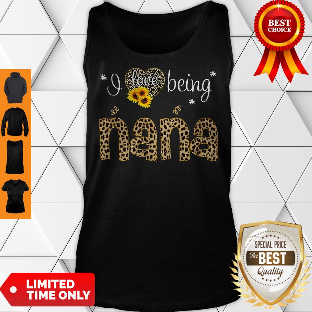Premium I Love Being Nana Sunflower Leopard Shirt