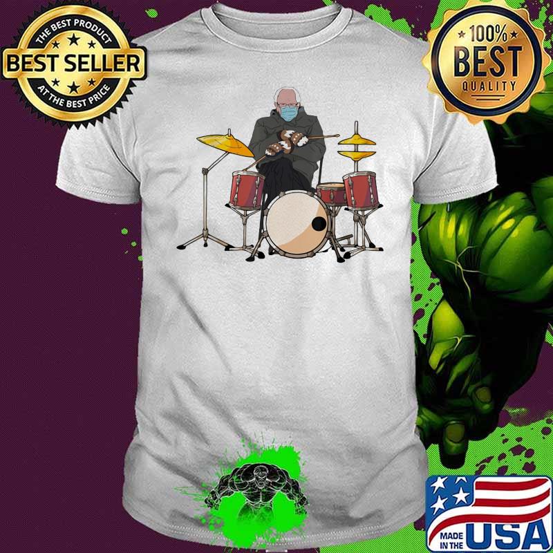 Teacher Life Old Man Wear Mask Covid 19 Drumming Shirt