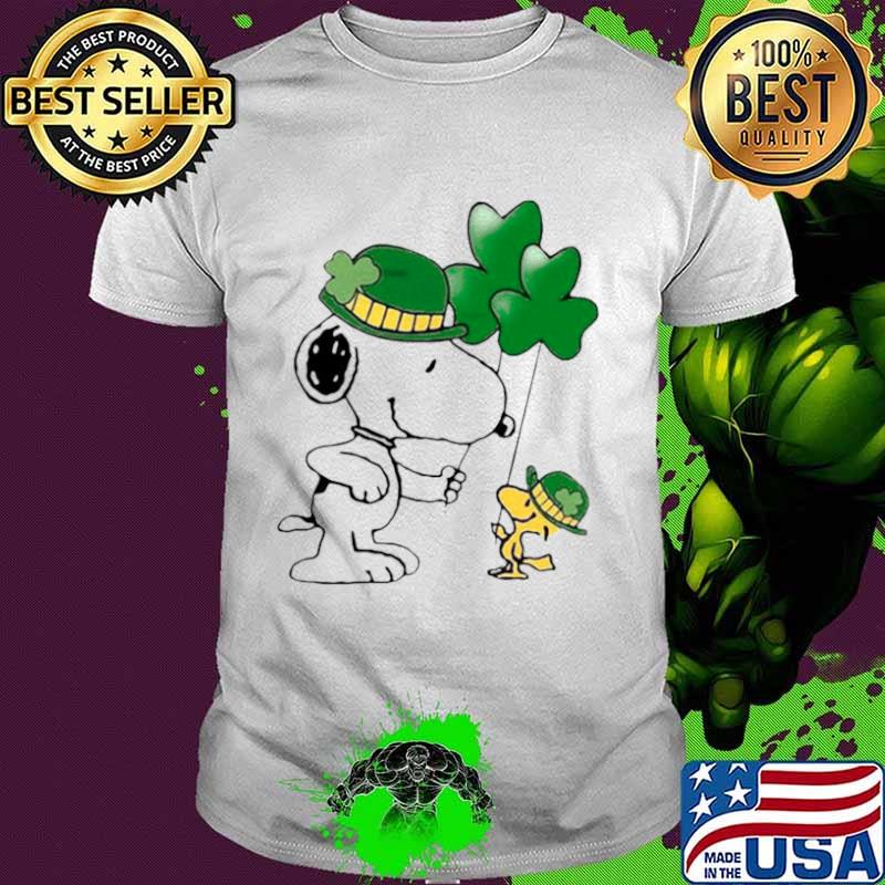 The Snoopy And Woodstock Happy St Patrick S Day 2021 Shirt Hoodie Sweater Long Sleeve And Tank Top