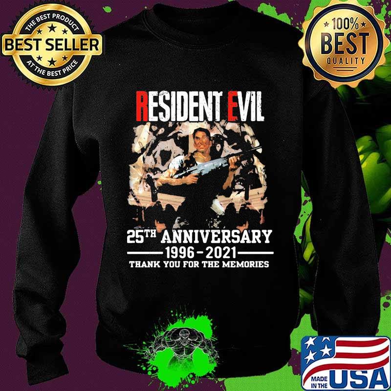 Resident Evil 25th Anniversary 1996 2021 Thank You For The Memories Shirt Sweater Resident Evil 25th Anniversary 1996 2021 Thank You For The Memories Shirt Sweater