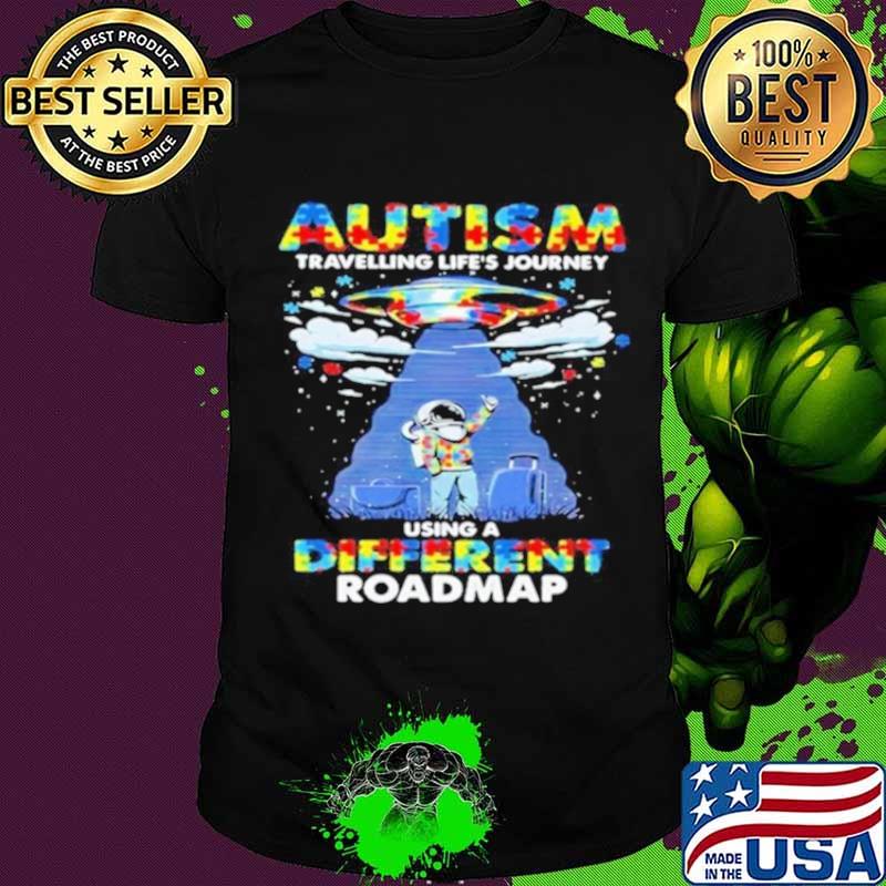 UFO Autism travelling lifes journey using a diferent roamap shirt
