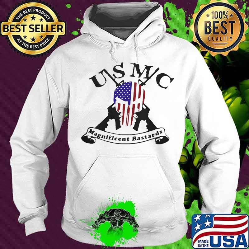 Us Army Veteran Magnificent Bastards Skull American Flag Shirt
