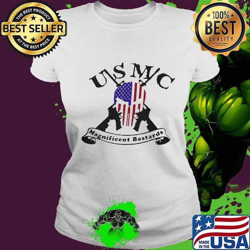 Us Army Veteran Magnificent Bastards Skull American Flag Shirt Ladies tee Us Army Veteran Magnificent Bastards Skull American Flag Shirt Ladies tee