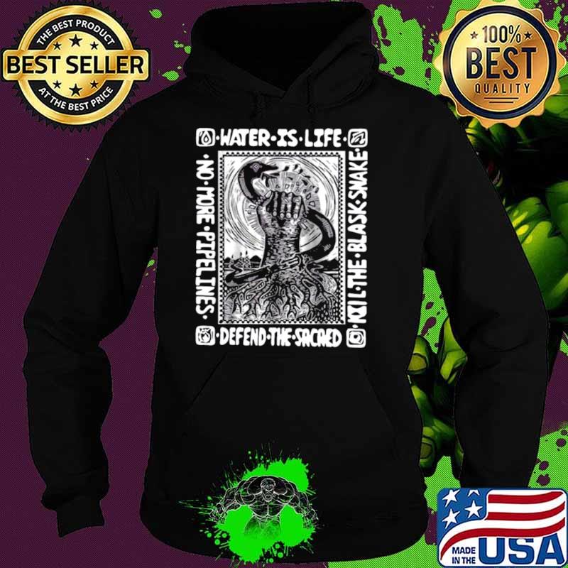 Water Is Life Kill The Blask Snake Defend The Sacaed Hoodie Water Is Life Kill The Blask Snake Defend The Sacaed Hoodie