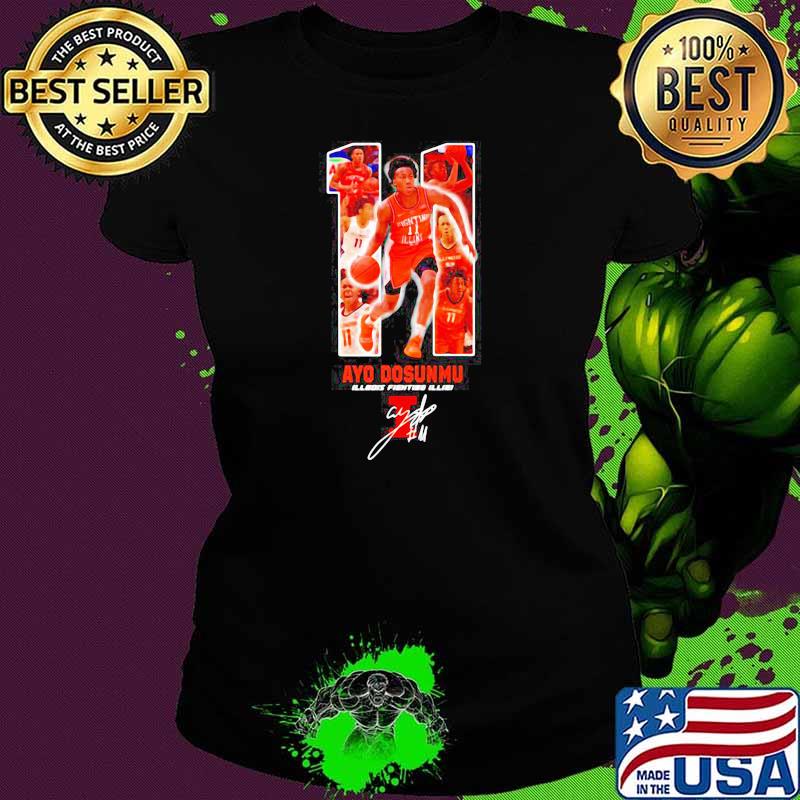 11 Ayo Dosunmu Of Illinois Signature Shirt Ladies tee 11 Ayo Dosunmu Of Illinois Signature Shirt Ladies tee