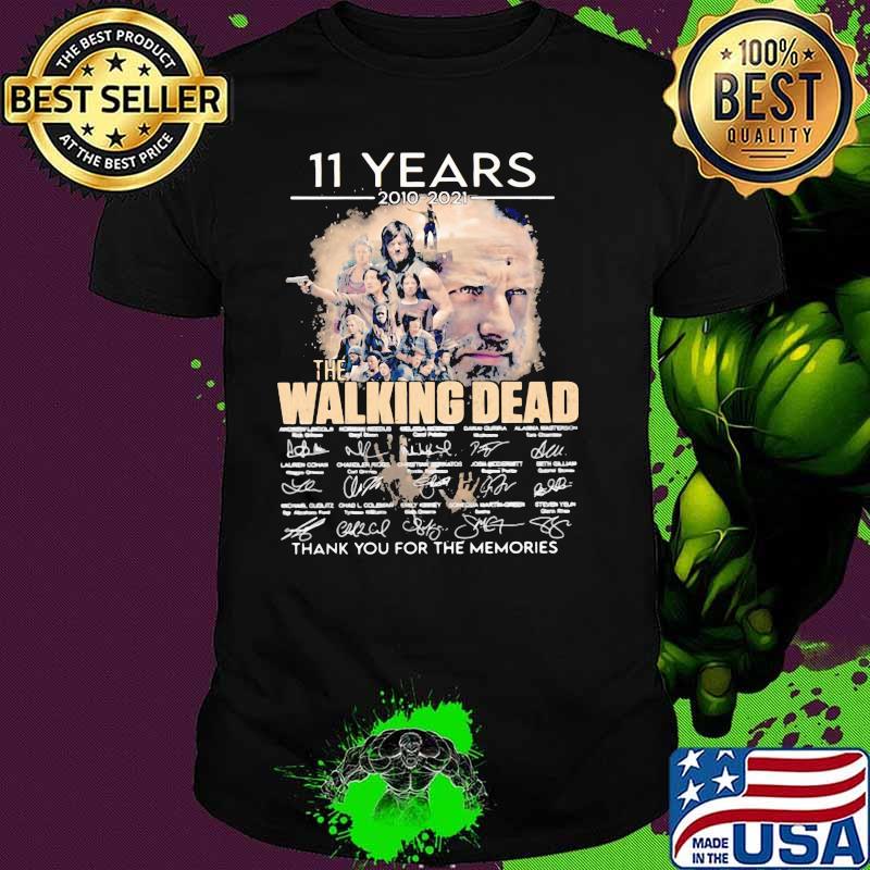 11 Years 2010 2021 The Walking Dead Thank You For The Memories Signature Shirt