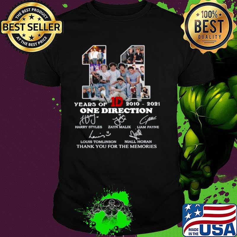 11 Years Of 1D One Direction 2021 2021 Signatures Thanks For The Memories shirt 11 Years Of 1D One Direction 2021 2021 Signatures Thanks For The Memories shirt