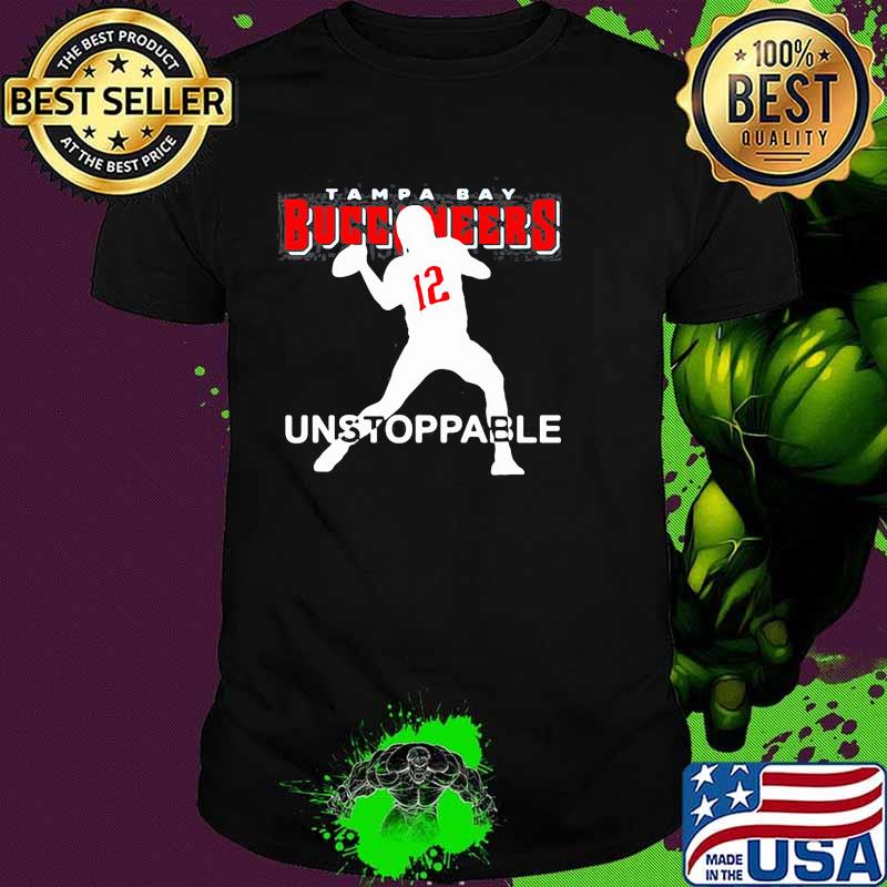 12 tom brady tampa bay buccanee unstoppable mens shirt