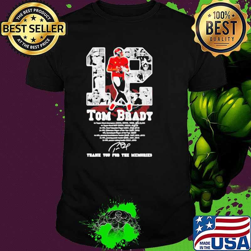 12 Tom Brady Tampa Bay Buccaneers signature Shirt