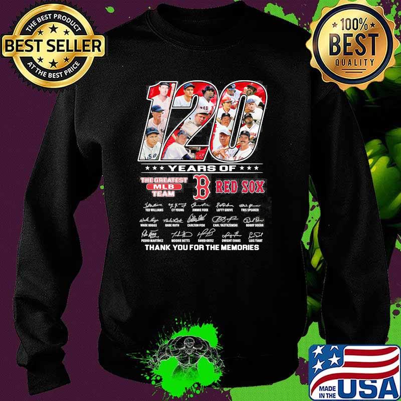 120 Years Of Red Sox Thank You For The Memories Signature Shirt Sweater 120 Years Of Red Sox Thank You For The Memories Signature Shirt Sweater