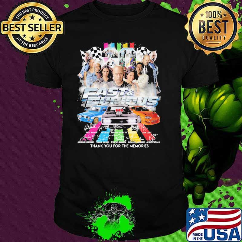 20 Fast And Furious Thank You For The Memories Signature Shirt